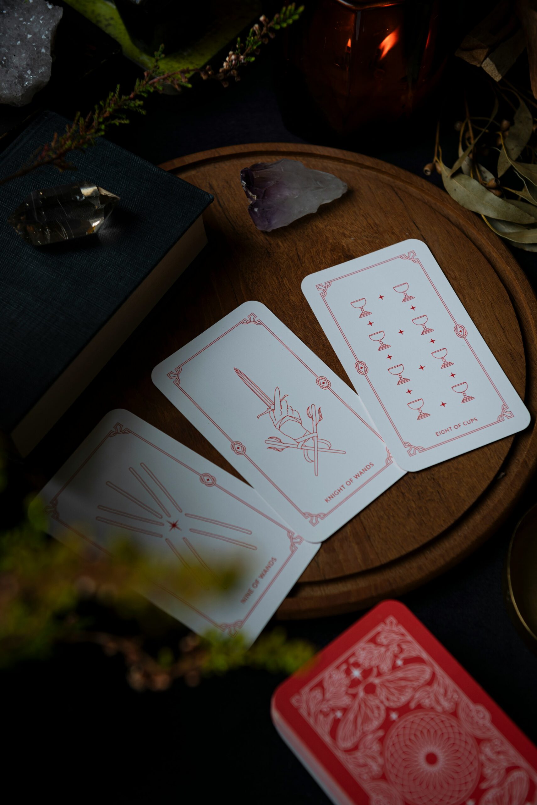 a tarot deck on a table